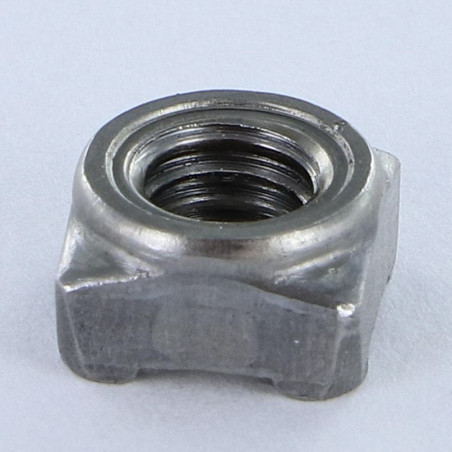 1 x Dado Quadrato A Saldare M8 14X14X6,5 Acciaio Grezzo