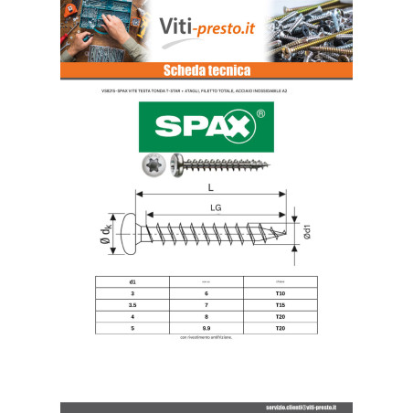 1 x Spax Viti Per Legno Testa Poelier T-STAR+ T20 Discussione completa 4X20 Acciaio Inox A2