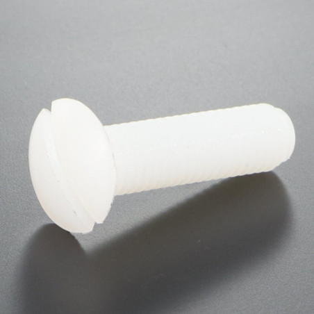 1 x Vite Per Metalli Testa Forata Bombata Con Intaglio M8X25 naturale nylon