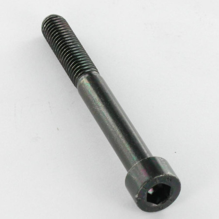 1 x Vite Per Metalli A Esagono Incassato M8X50 Filettata Su 28 Classe 8.8 Chiave Esagonale Da 6 Acciaio Zincato Nero
