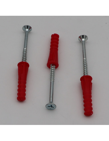1 x KIT 3 Tassello Rosso 9X39 Con 3 Vite Per...