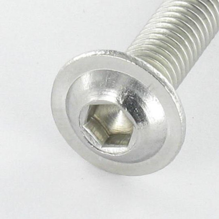 1 x Vite Per Metalli Bei (Testa Bombata Esagono Incassato) Flangia M8X50 Chiave Esagonale Da 5 Acciaio Inox A2