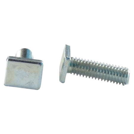 1 x Vite Per Metalli Testa Rettangolare M6X20 9,5X12X2 Zincate