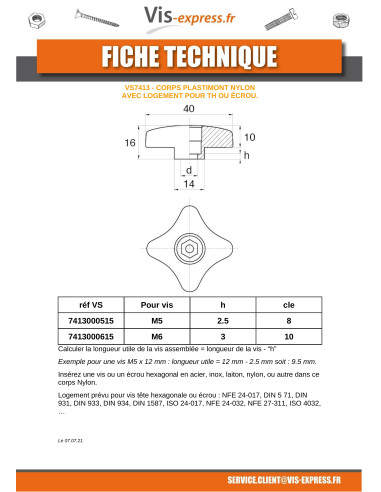 1 x CORPO PLATINO con 4 VOLANTI Per Vite M6