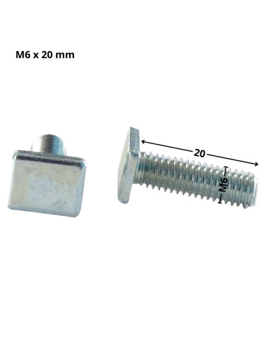 1 x Vite Per Metalli Testa Rettangolare M6X20...