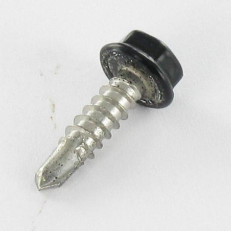 1 x Vite Autoperforante Testa Esagonale 4,2 x 16 Acciaio Inox A2 Laccato Nero Ral9005 Nero Intenso