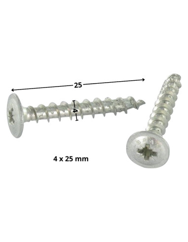 1 x Vite Spax Testa Piatta Pozy 4X25 WIROX