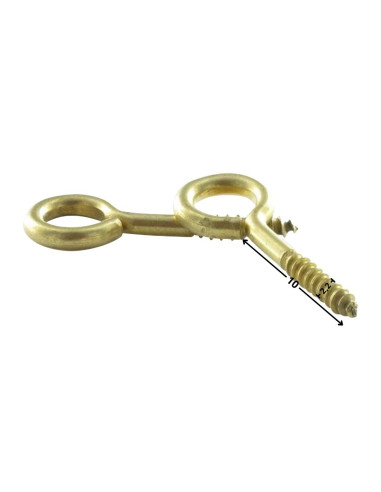 1 x Golfare A Vite Legno Ottone 2,2 x 10