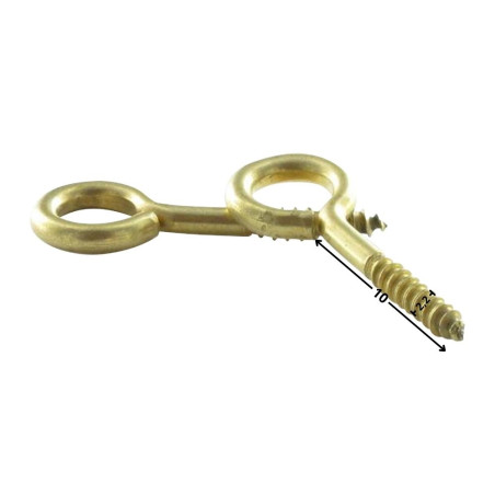1 x Golfare A Vite Legno Ottone 2,2 x 10