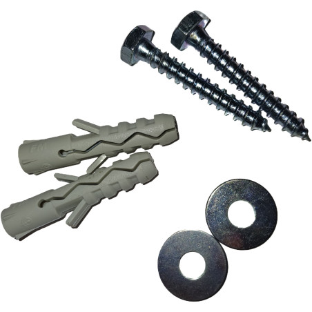 1 x KIT 2 Viti A Legno 6X40 CON2 Rondella E 2 Tassello