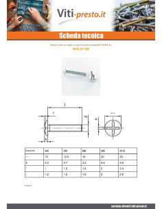 Vite Testa Poelier Larga Con Intaglio In Croce M6X30... 2