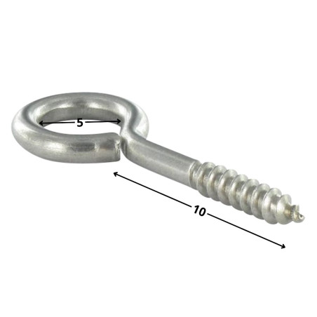 1 x Golfare A Vite Legno 2,45X10 Occhio 5 Zincate