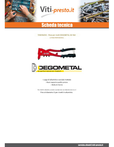 1 x Rivettatrice DEGOMETAL GO 960
