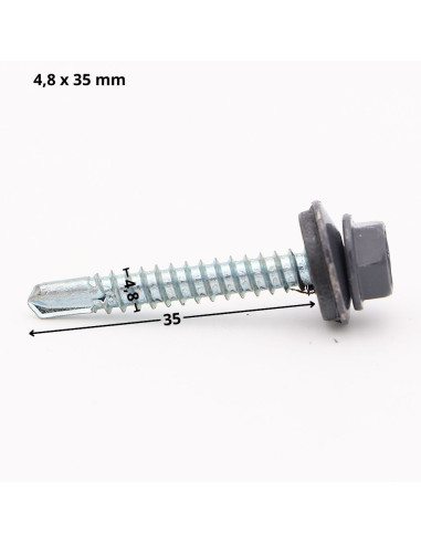 1 x Vite Autoperforante Testa Esagonale 4.8X35...