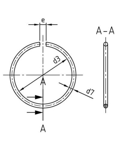 1 x Seeger a filo tondo per alberi di diametro...