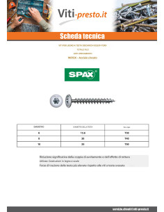Spax Viti Per Legno Testa Cilindrica T40 8X180 Filettata... 2