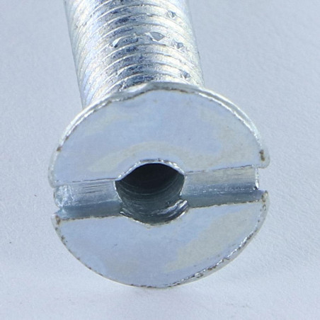 1 x Vite Per Metalli Testa Forata Con Intaglio M6X35 Forata Zincate