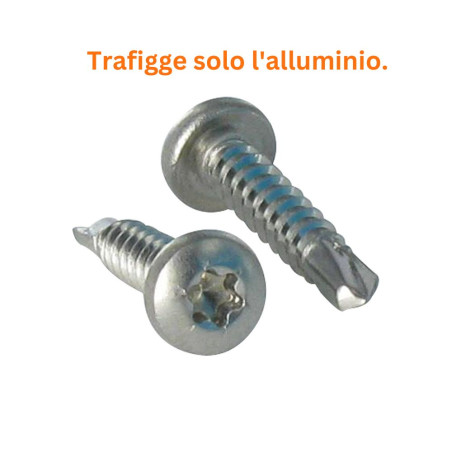 1 x Vite Autoperforante Testa Cilindrica Bombata T20 4.2X32 Acciaio Inox A2