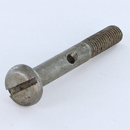 1 x Vite Per Metalli Testa Cilindrica Larga Con Intaglio M8X60 Forata 3.8 Acciaio Grezzo