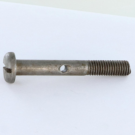 1 x Vite Per Metalli Testa Cilindrica Larga Con Intaglio M8X60 Forata 3.8 Acciaio Grezzo