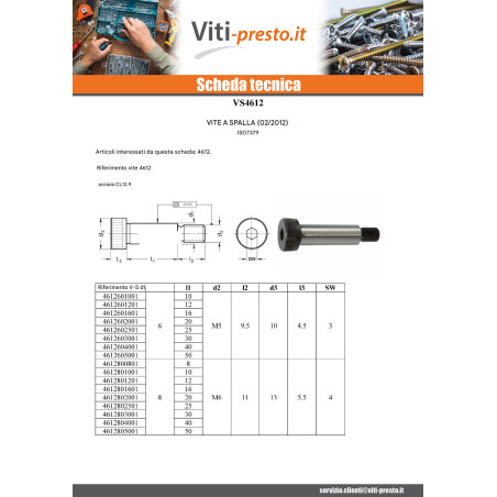 1 x Vite Per Metalli Spalla Chiave Esagonale Da 6 M10/16 12X90 Classe 12.9 Acciaio Grezzo