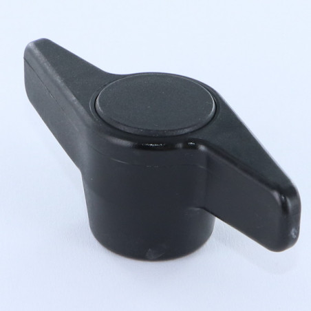 1 x Impugnatura femmina a morsetto nailon negro Inserto Acciaio Inox M6