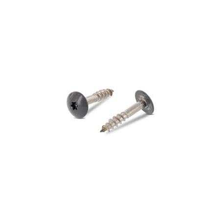 1 x Vite per facciata T20 4,8 x 38 Diametro Della Testa: 12.3 Acciaio Inox A2 Ral7012 Grigio Basalto