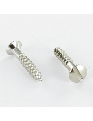 1 x Viti Per Legno Ottone Cromato Testa Forata...
