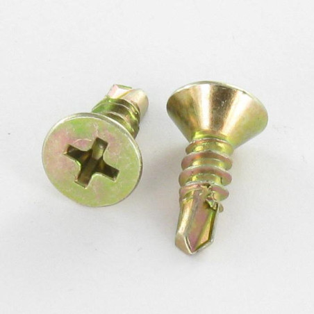 1 x Vite Autoperforante Testa Forata 5X65 Filettata Su 30 Ingombro quadrato 2 Phillips 2 Bicromato