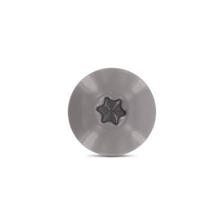 1 x Vite per facciata T20 4.8X25 Diametro Della Testa: 12.3 Acciaio Inox A2 RAL7037