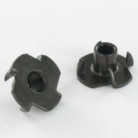 1 x Dado Ragno M6 Acciaio Zincato Nero