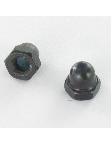 1 x Dado cieco M10 Acciaio Zincato Nero