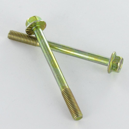 1 x Gambo Del Bullone Parzialmente Filettato Telaio Testa Esagonale Flangia M16X180 Bicromato
