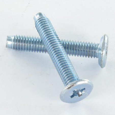 1 x Vite Per Metalli Piatta Pozy M6X35 Punta A Tronco Di Cono Zincate