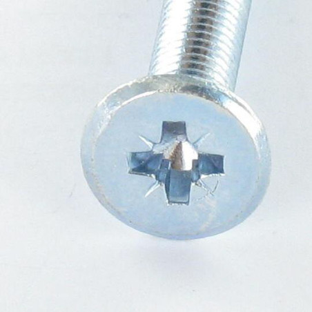 1 x Vite Per Metalli Piatta Pozy M6X35 Punta A Tronco Di Cono Zincate