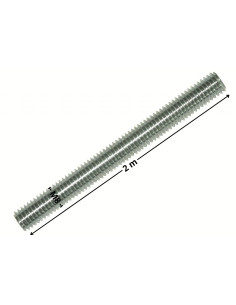 Barra Filettata M8 Lunghezza 2 Metri Classe 8.8 Zincate 2