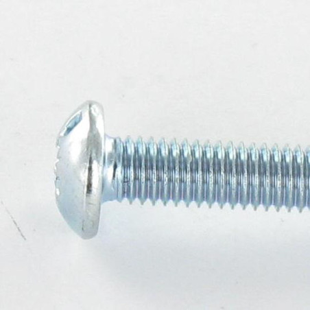 1 x Vite Per Metalli Testa Bombata Large Pozi PZ5 / Con Intaglio M5X60 Zincate