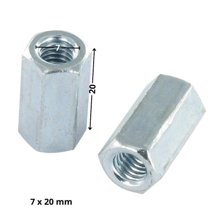 1 x Distanziatore Esagonale Femmina Femmina M4 7X20 Filettata Su 20 Zincate