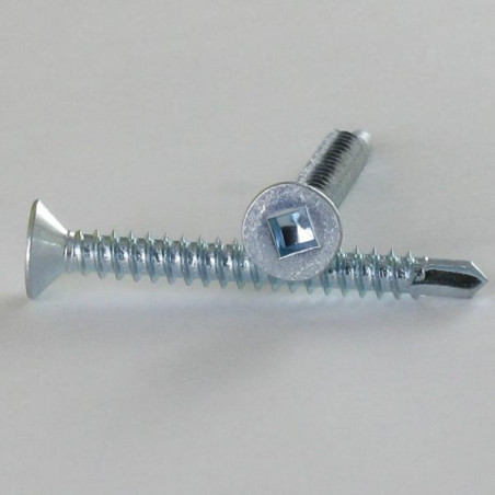 1 x Vite Autoperforante Testa Forata Quadrato 4,2 x 38 Zincate