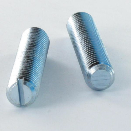 1 x Vite Per Metalli Senza Testa Con Intaglio M6X120 Punta Piatta Zincate