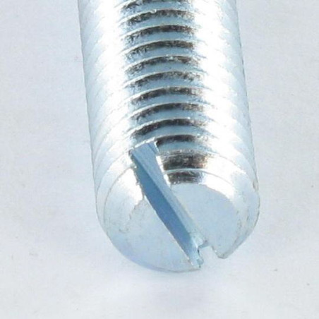 1 x Vite Per Metalli Senza Testa Con Intaglio M6X120 Punta Piatta Zincate