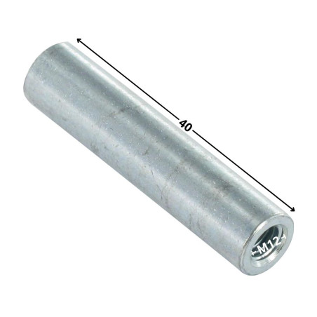 1 x Giunti Cilindrica M12X40 Diametro Esterno 15 Zincate