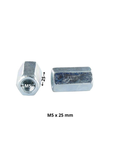 1 x Giunti Esagonale M5X25 Surplat 8 Zincate