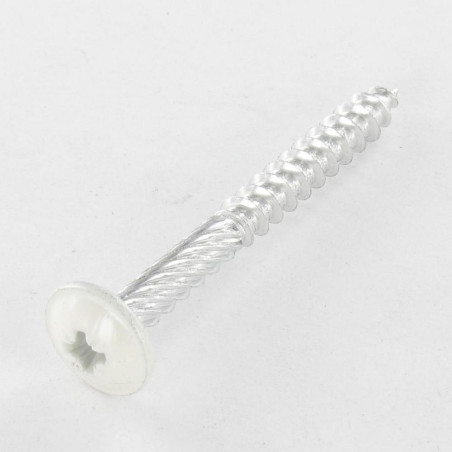 1 x Vite Floreale Testa Poelier Larga Pozi PZ6 6X45 Alluminio Ral9016 Bianco Traffico