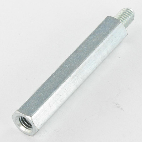 1 x Distanziatore Esagonale Maschio/Femmina M4/10 7X40 Filettata Su 10 Zincate