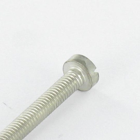 1 x Vite Per Metalli Ottone Nichelato Testa Cilindrica Larga Con Intaglio M6X12