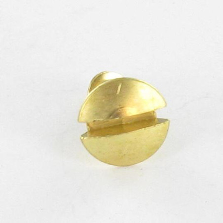 1 x Vite Per Legno E Truciolato Testa Forata Bombata Con Intaglio 4x12 Acciaio Ottonato