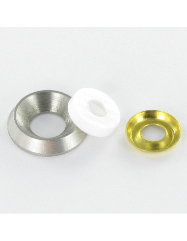 1 x CIOTOLA Da Vite Ottone Nichelato M4 Forata 115
