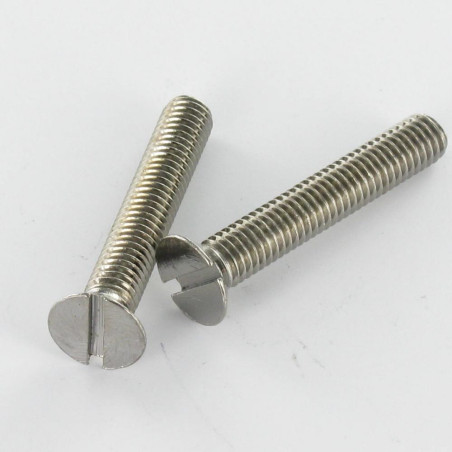 1 x Vite Per Metalli Ottone Nichelato Testa Forata Con Intaglio M4X50
