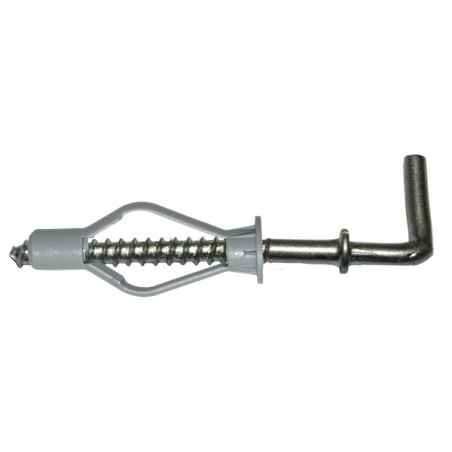 1 x Tassello Nylon 8X40 Con Gancio MEDIA Flangia 4X45